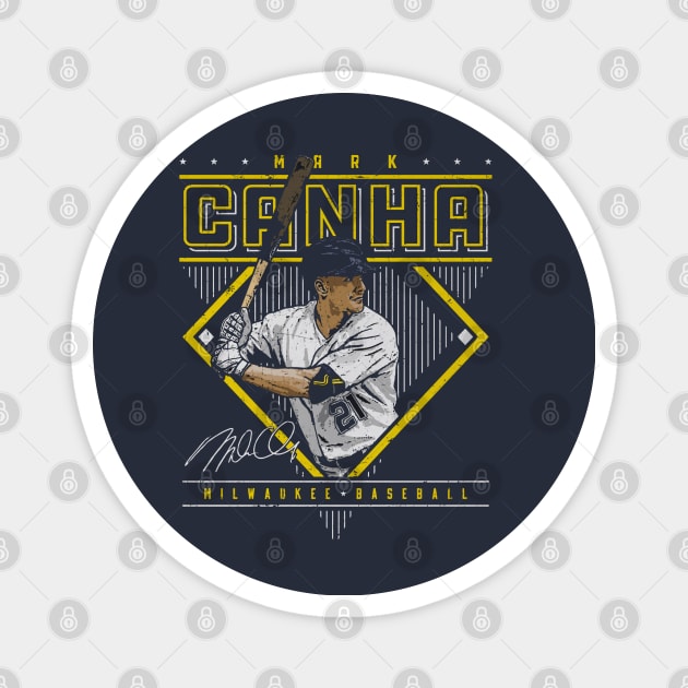 Mark Canha Milwaukee Diamond Name Magnet by ganisfarhan